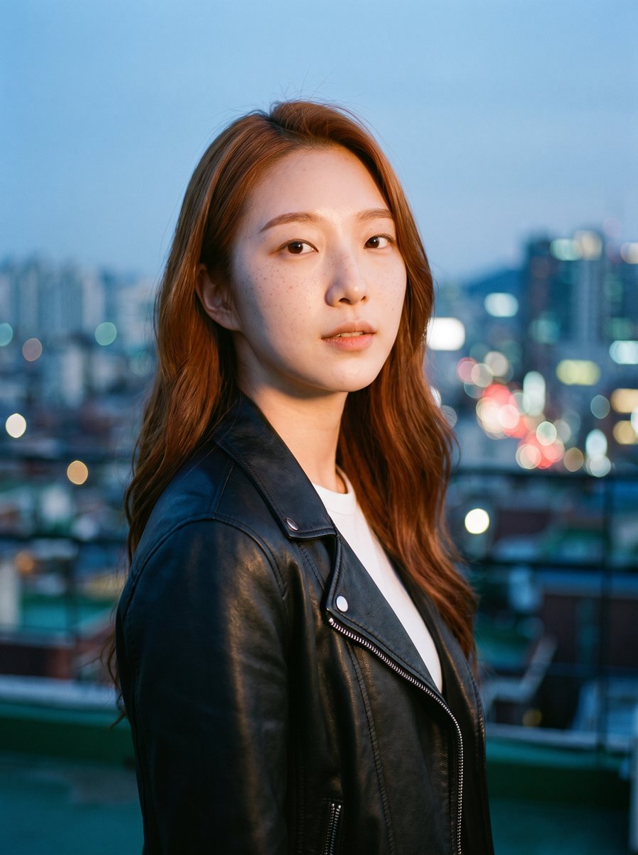 옥상 저녁