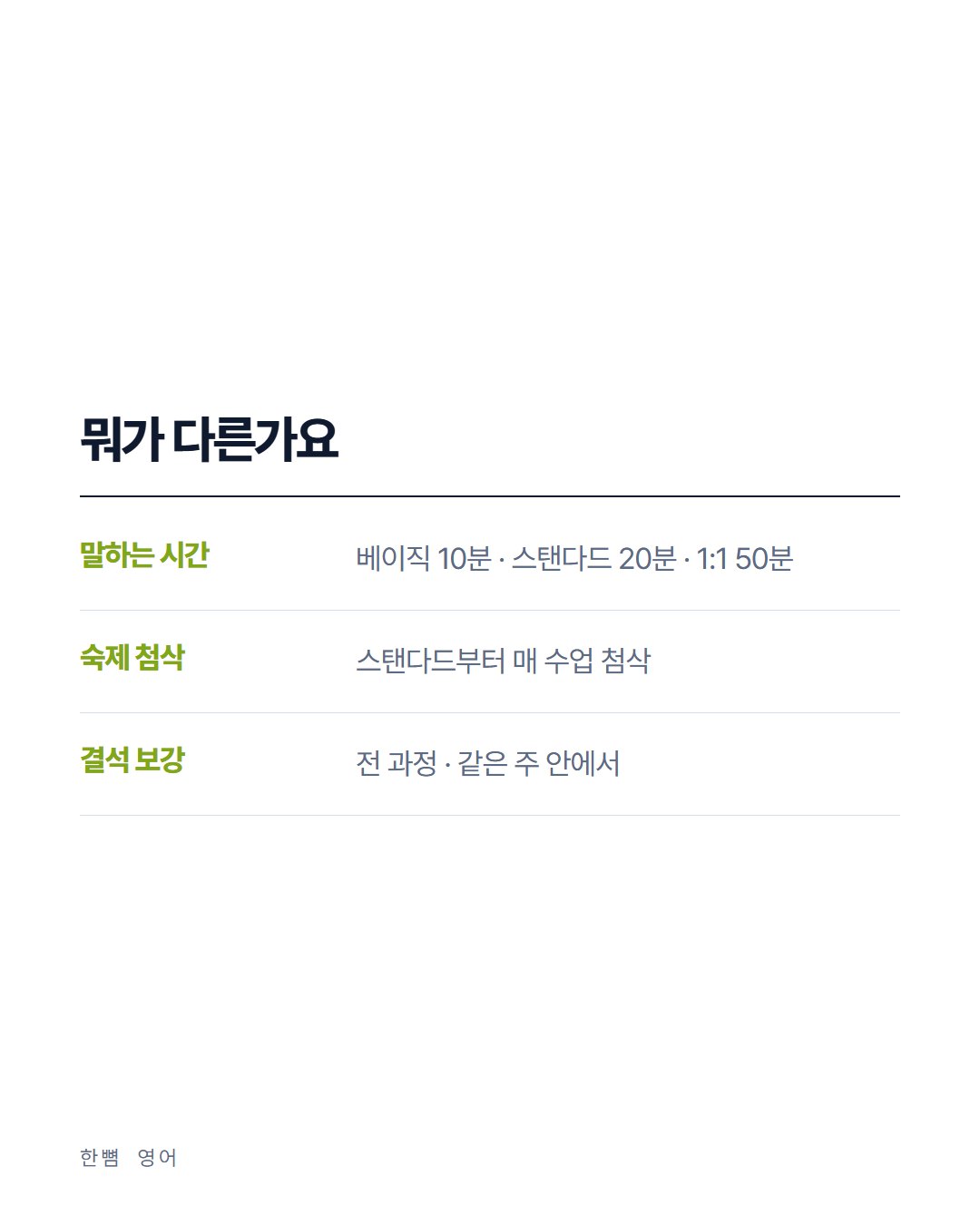 한뼘 영어 카드뉴스 3번째 장